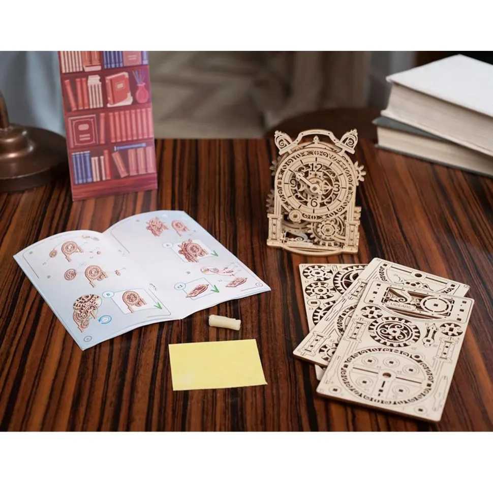 Maquette en bois : Réveil vintage - Ugears