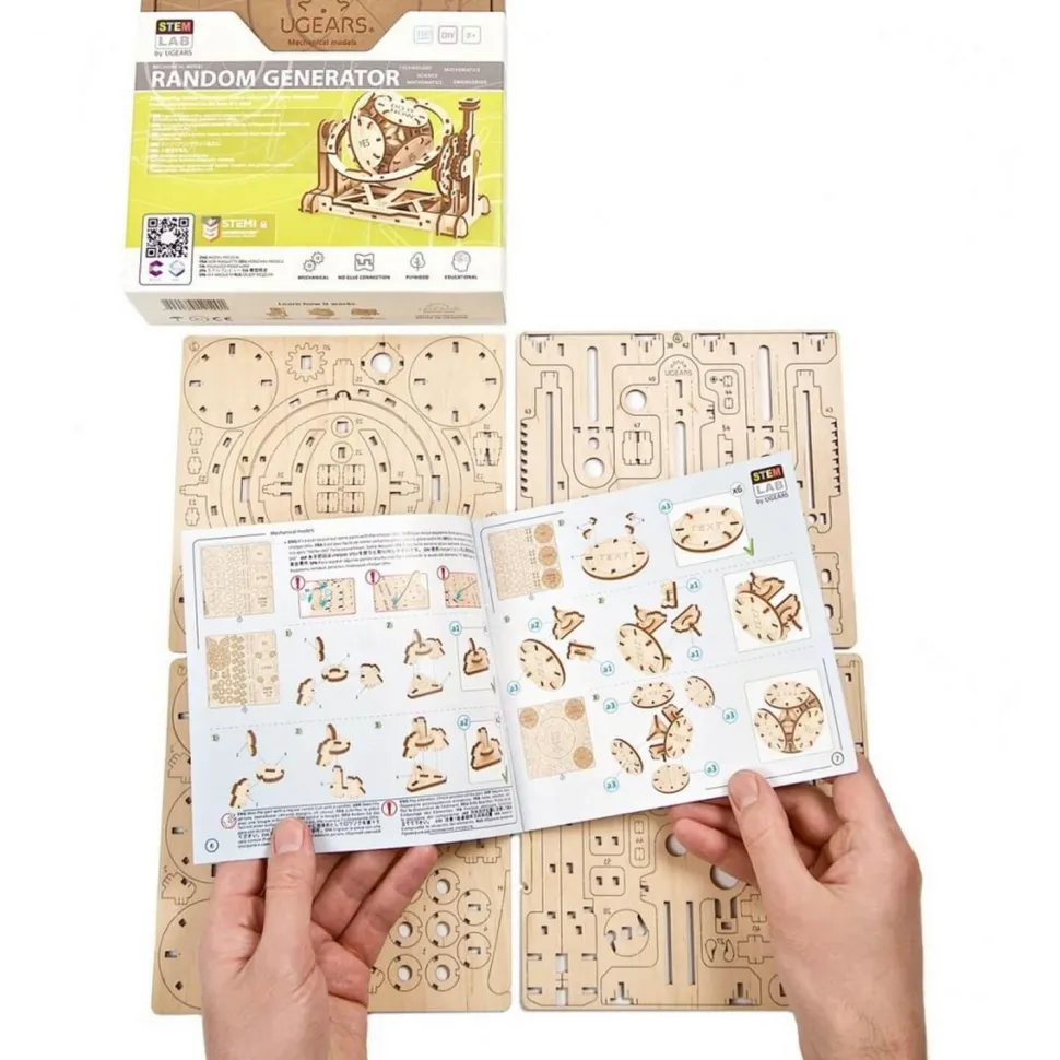 Maquette en bois : Ugears Stem Lab : Générateur aléatoire - Ugears