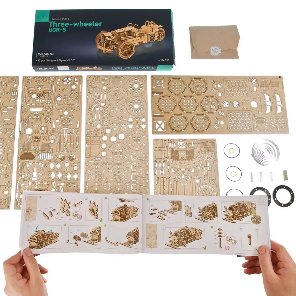 Maquette en bois : Voiture UGR-S à trois roues - Ugears