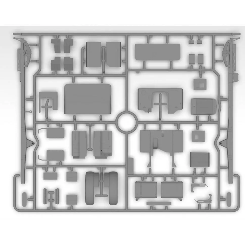 Maquette et Figurines : Le bureau de Montgomery avec son personnel - ICM