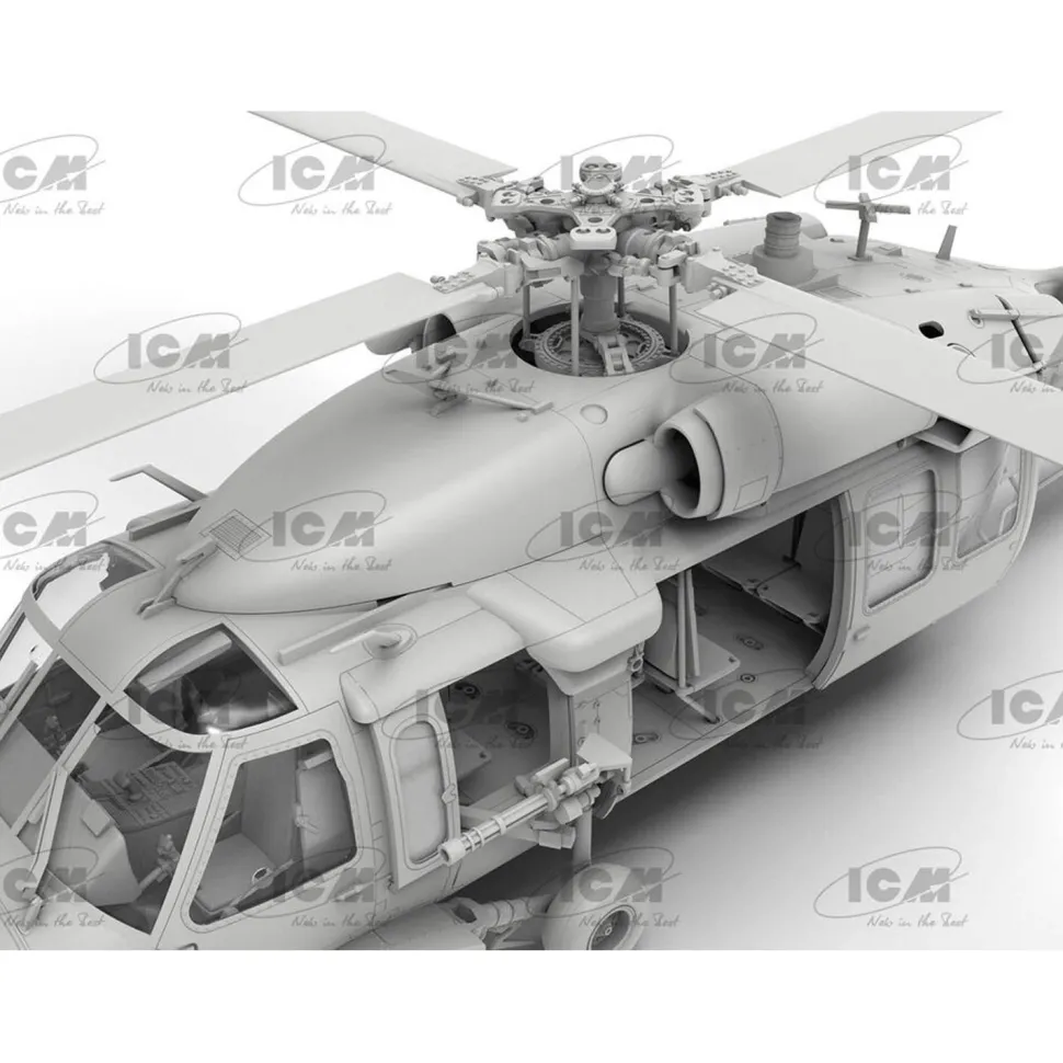 Maquette hélicoptère : black hawk MH-60L spécial forces américaines - ICM