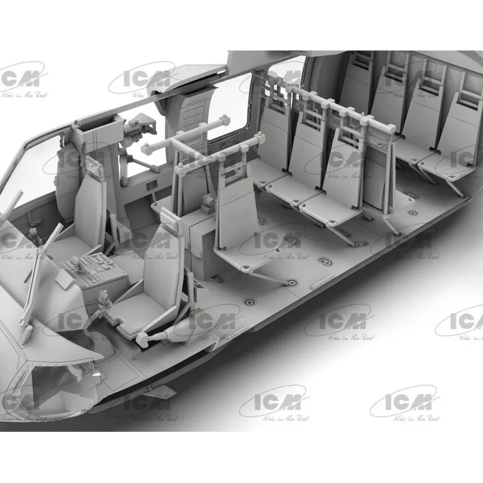 Maquette hélicoptère : black hawk MH-60L spécial forces américaines - ICM