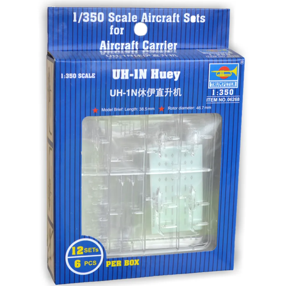 Maquette hélicoptère : Set de 6 mini hélicoptères UH-IN Huey - Trumpeter