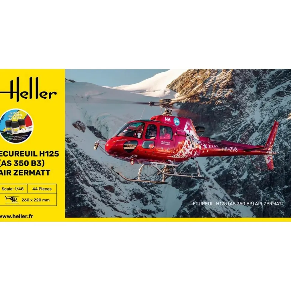 Maquette Hélicoptère : STARTER KIT - ECUREUIL H125 (AS 350 B3) - Heller
