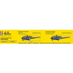 Maquette hélicoptère : Starter Kit : SA 316 Alouette III Gendarmerie - Heller