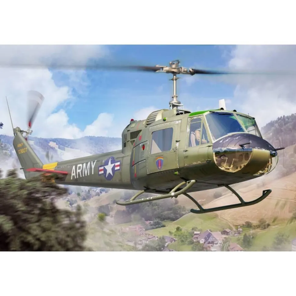 Maquette Hélicoptère : UH-1B Huey in 1:35 - Trumpeter