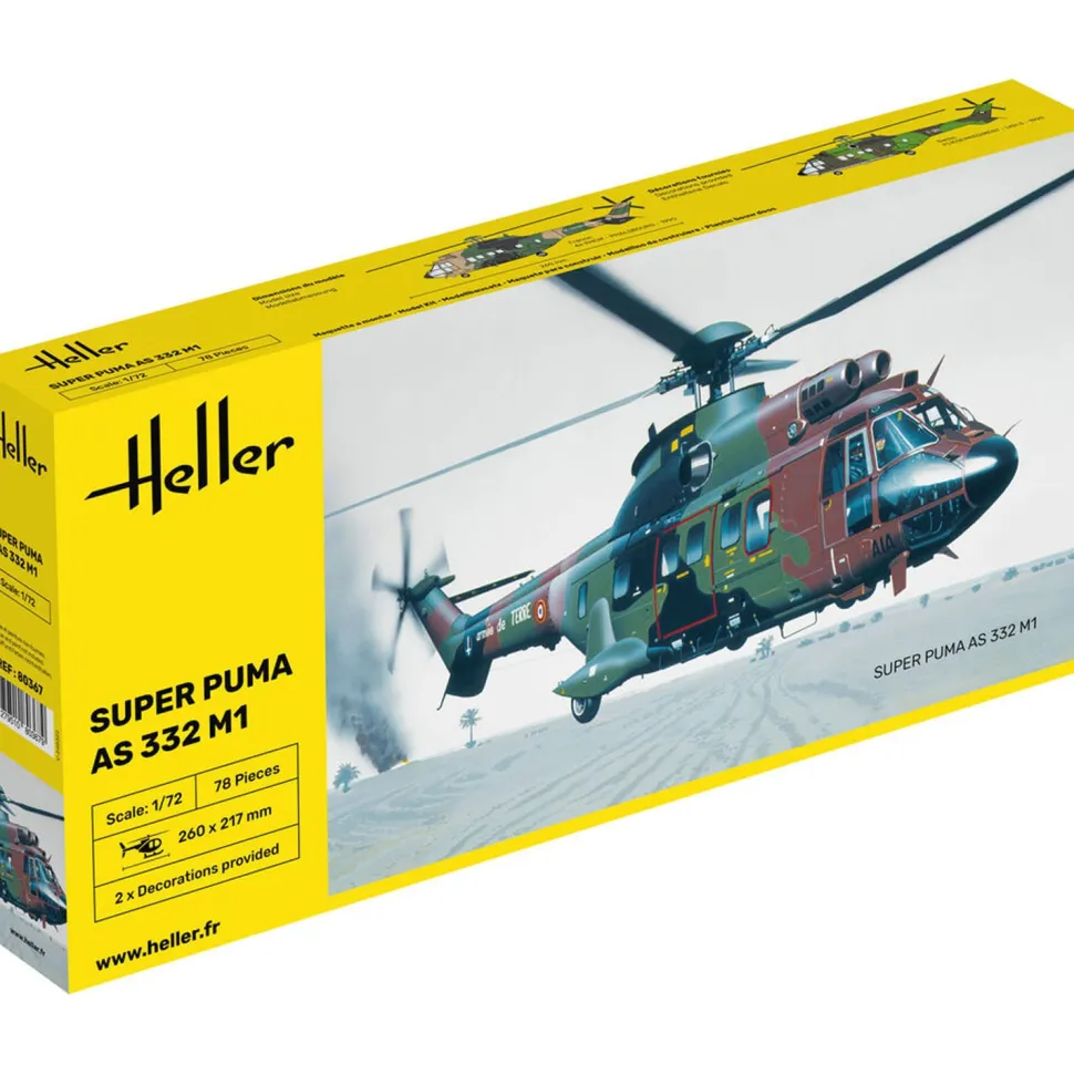 Maquette hélicoptère : Super Puma AS 332 M1 - Heller