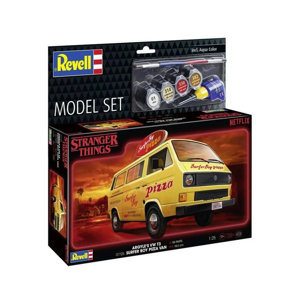 Maquette Model Set : Van Stranger Things - VW T3 Bus Surfer Boy - Revell