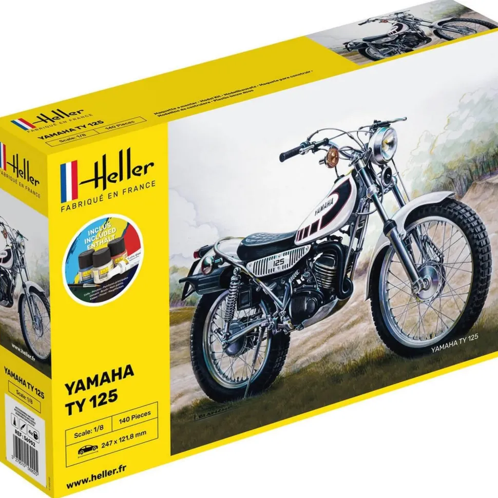 Maquette moto : Starter Kit : Ty 125 Bike - Heller