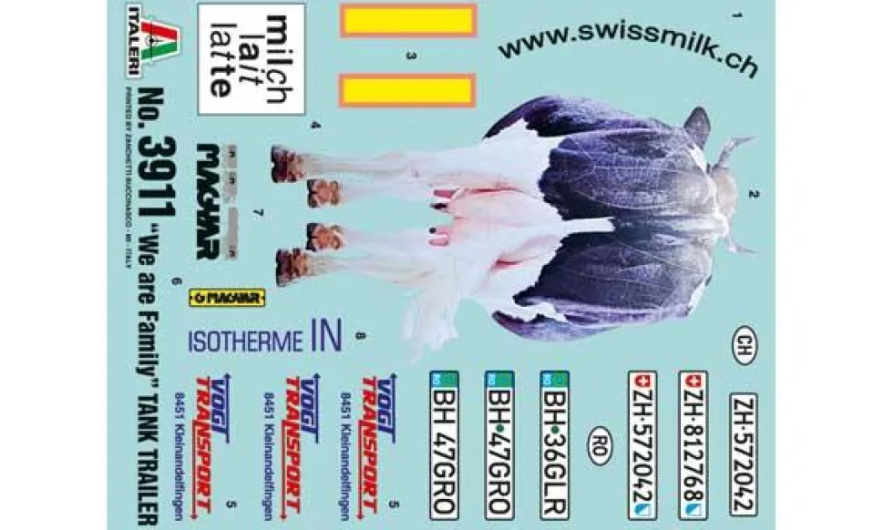 Maquette remorque Citerne Swissmil - Italeri