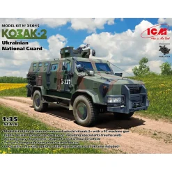Maquette Vehicule Militaire : Garde National Ukraine -Kozak 2 - ICM