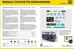 Maquette véhicule gendarmerie : Renaut Estafette - Heller