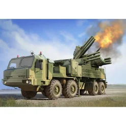 Maquette véhicule lance-missile : 72V6 of 96k6 Pantsir-S1 SPAAGM BAZ-6909 - Trumpeter