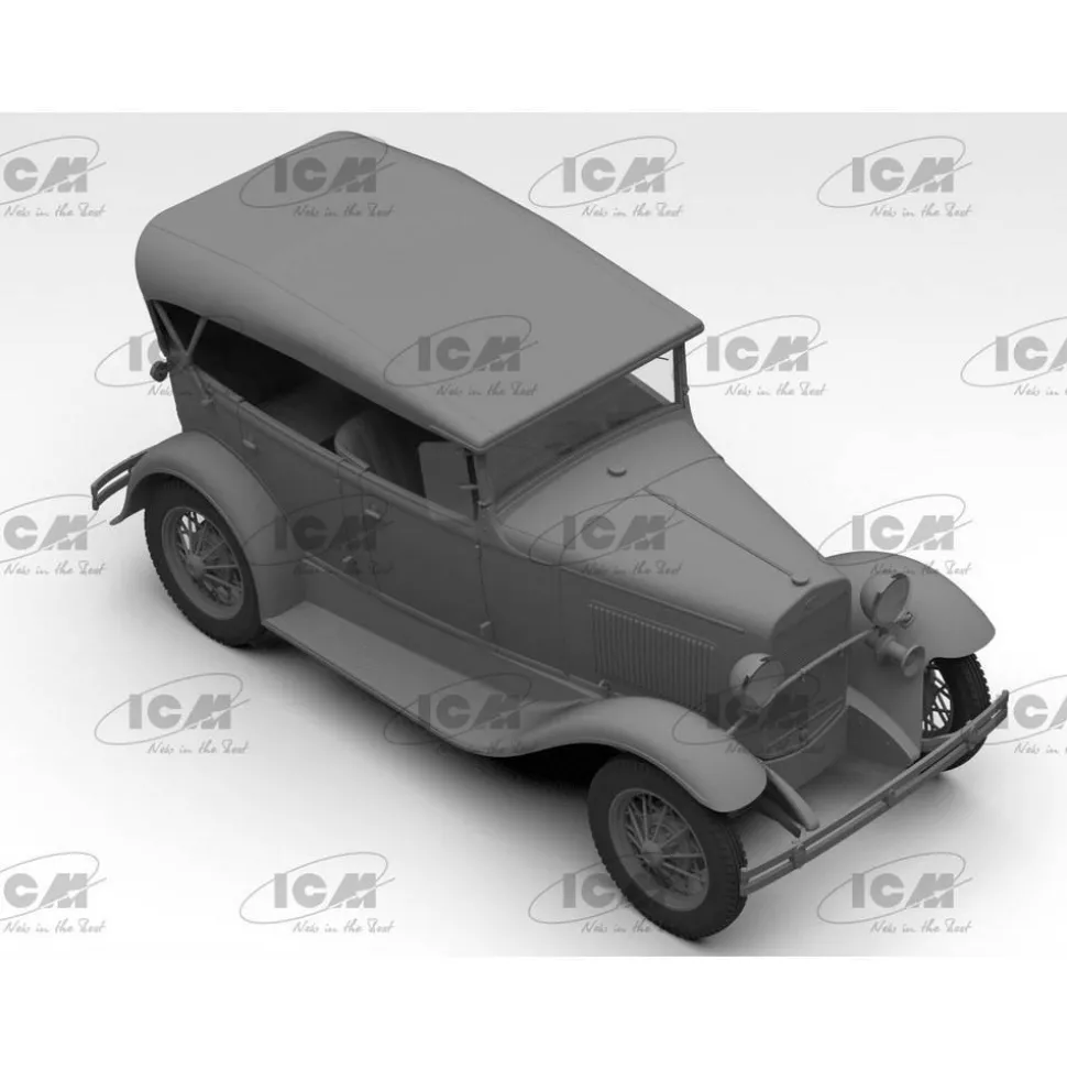 Maquette Véhicule Militaire : GAZ-A en service en Allemagne - ICM