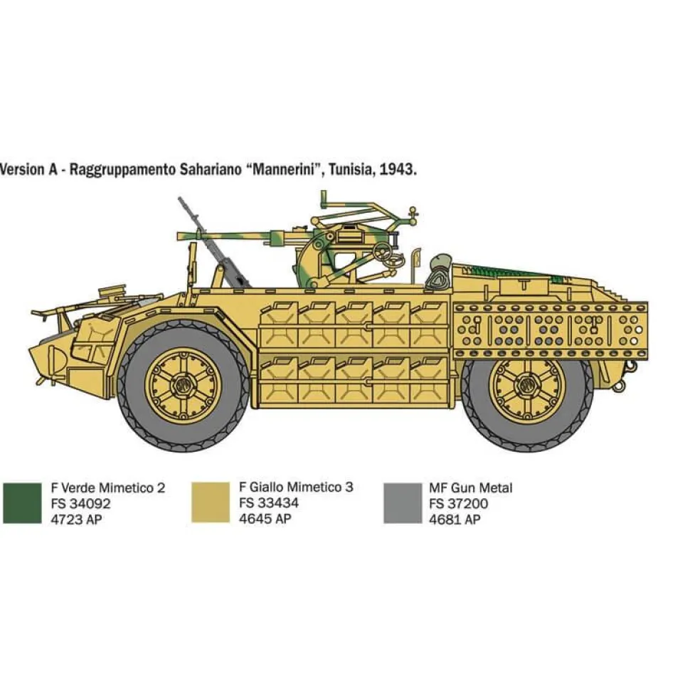 Maquette véhicule militaire : AS 42 Sahariana - Italeri