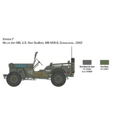 Maquette véhicule militaire : Jeep Willys MB 80ème anniversaire 1941-2021 - Italeri