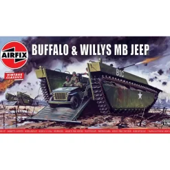 Maquette véhicule militaire : Vintage Classics : Buffalo Willys MB Jeep - Airfix