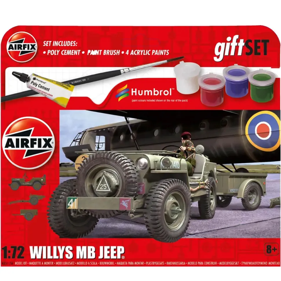 Maquette véhicule militaire : Gift Set : Willys MB Jeep - Airfix