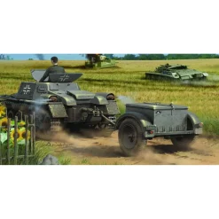 Maquette véhicule militaire : Tracteur de munitions sur Panzerkampfwagen I Ausf A avec remorque de m - Hobby Boss