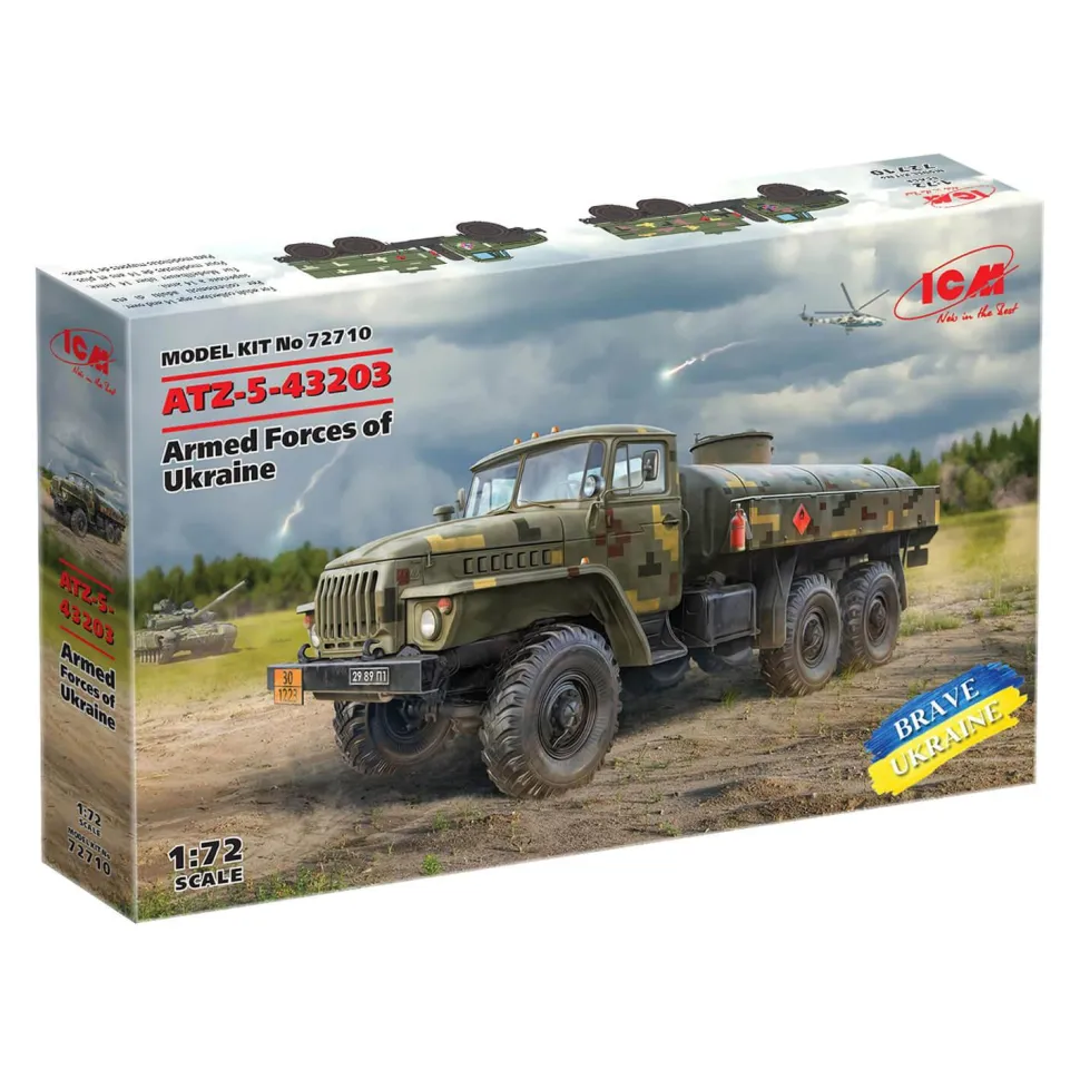 Maquette véhicule militaire : ATZ-5-43203, Camion de carburant des forces armées ukrainiennes - ICM