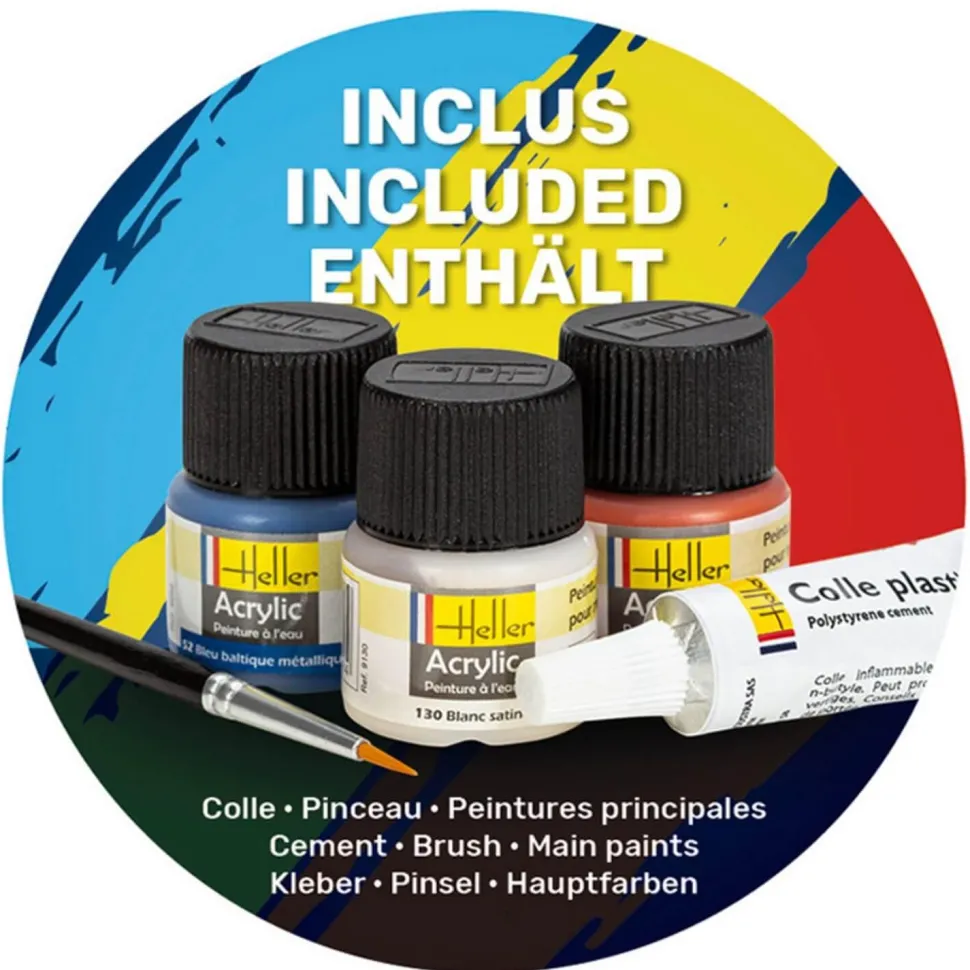 Maquette Véhicule Militaire : STARTER KIT- AHN2 - Camion Français - Heller