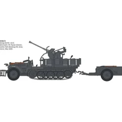 Maquette véhicule militaire Sd.Kfz.10/4 Flak 30 - 1/35 - Italeri
