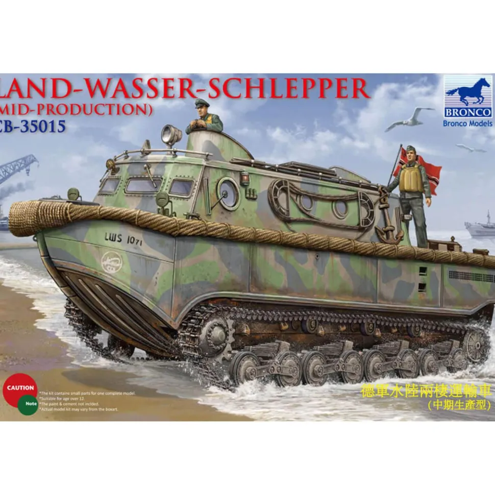 Maquette véhicule militaire : Land-Wasser-Schlepper (mid production) - Bronco Models