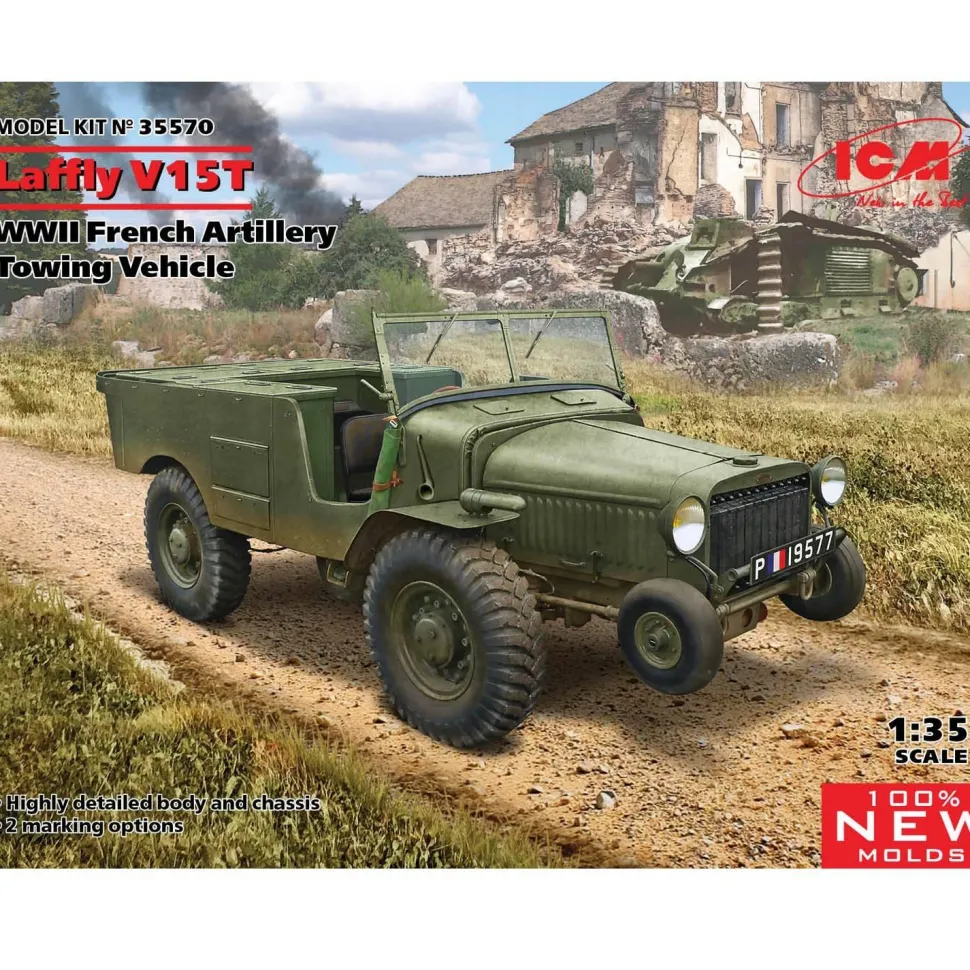 Maquette véhicule militaire : Laffly V15T - ICM