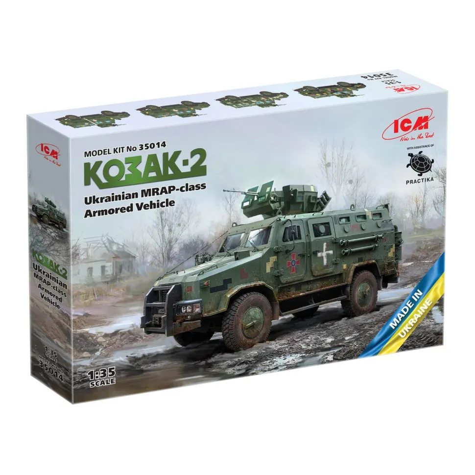 Maquette véhicule militaire : Kozak-2, Véhicule blindé ukrainien de classe MRAP - ICM