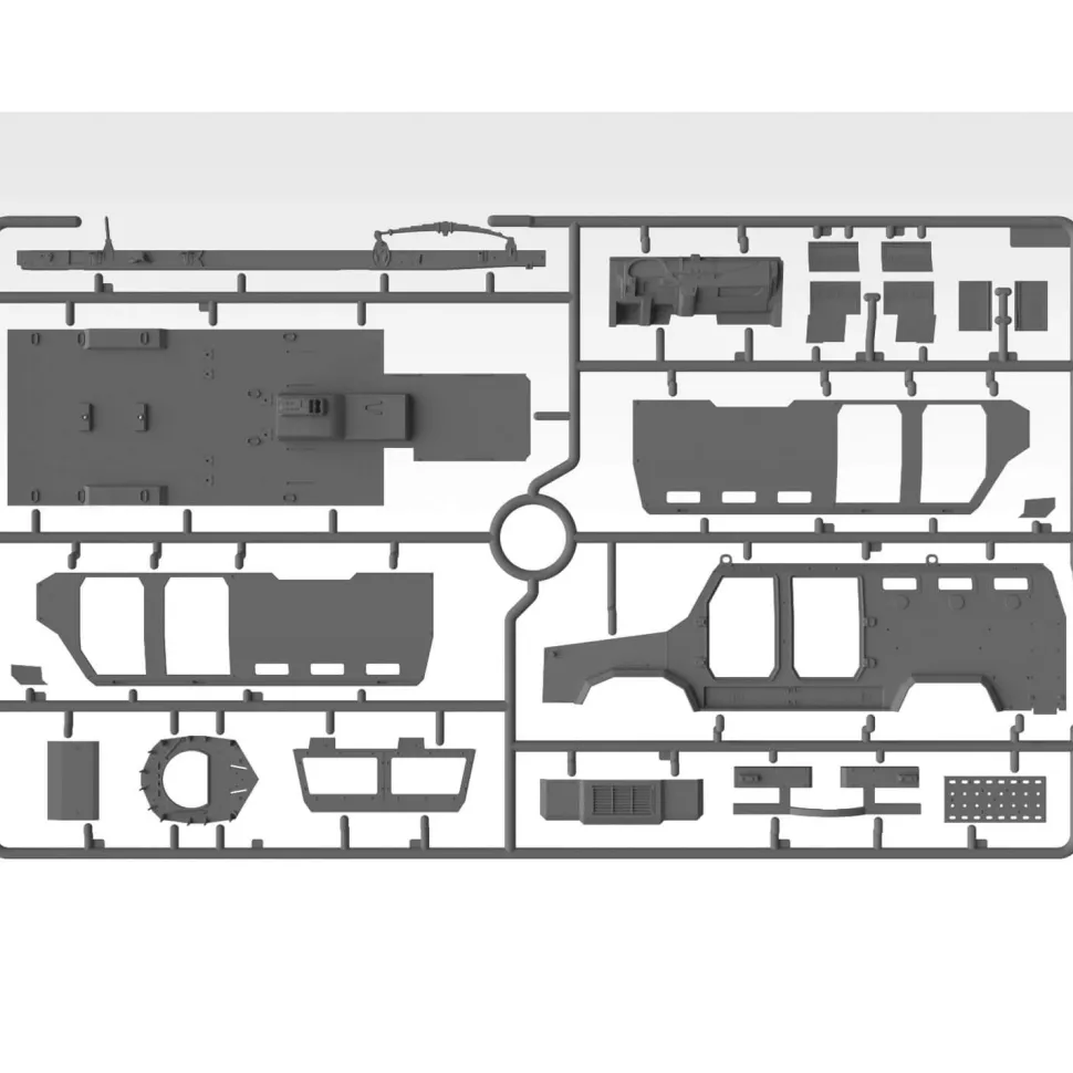 Maquette véhicule militaire : Kozak-2, Véhicule blindé ukrainien de classe MRAP - ICM