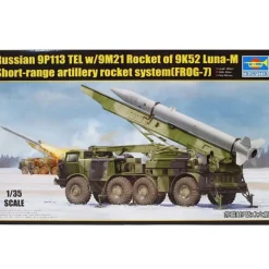 Maquette véhicule militaire : Russian 9P113 TEL w/9M21 Rocket of 9K52 Luna-M - Trumpeter