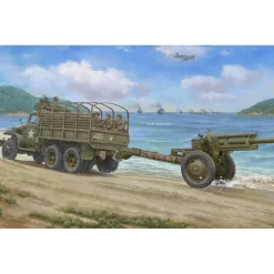 Maquette véhicule militaire : USA CCKW-352 Machine Gun Turret Version and M2A1 105MM Howitzer - I love Kit