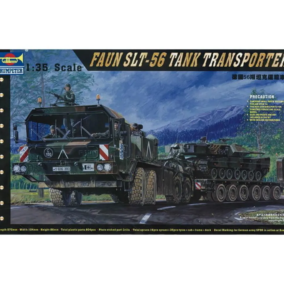 Maquette véhicule militaire : Camion FAUN SLT-56 - Trumpeter