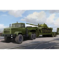 Maquette véhicule militaire : Tracteur Ukraine KrAZ-6446 avec semi-remorque MAZ / ChMZAP-5247G - Hobby Boss