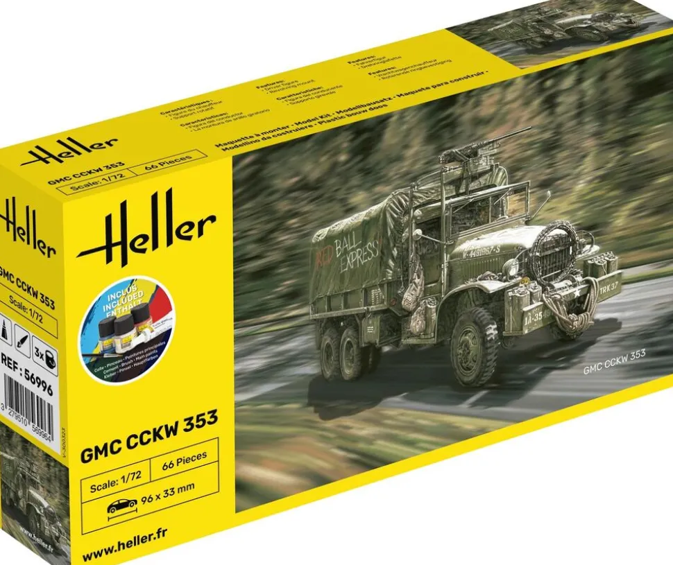 Maquette véhicule militaire : Kit : GMC CCKW 353 - Heller