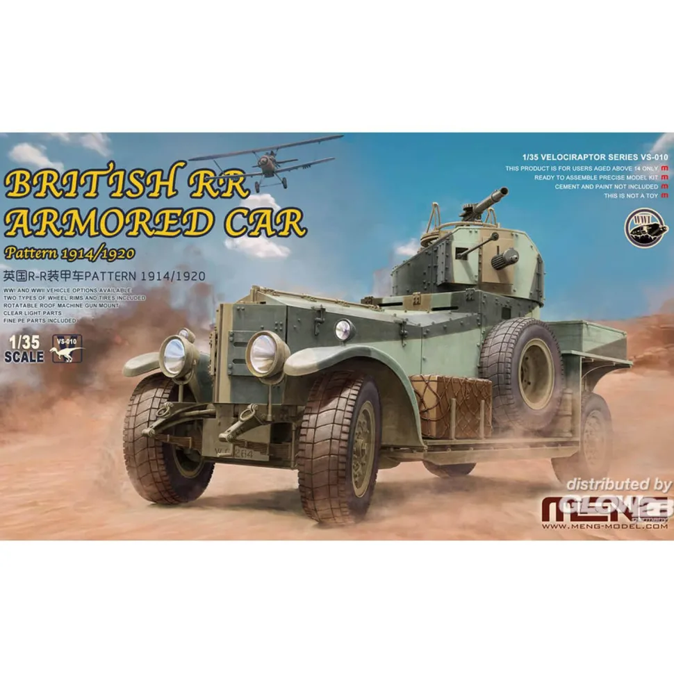 Maquette Véhicule militaire : British RR Armored Car Pattern 1914/1920 - Meng