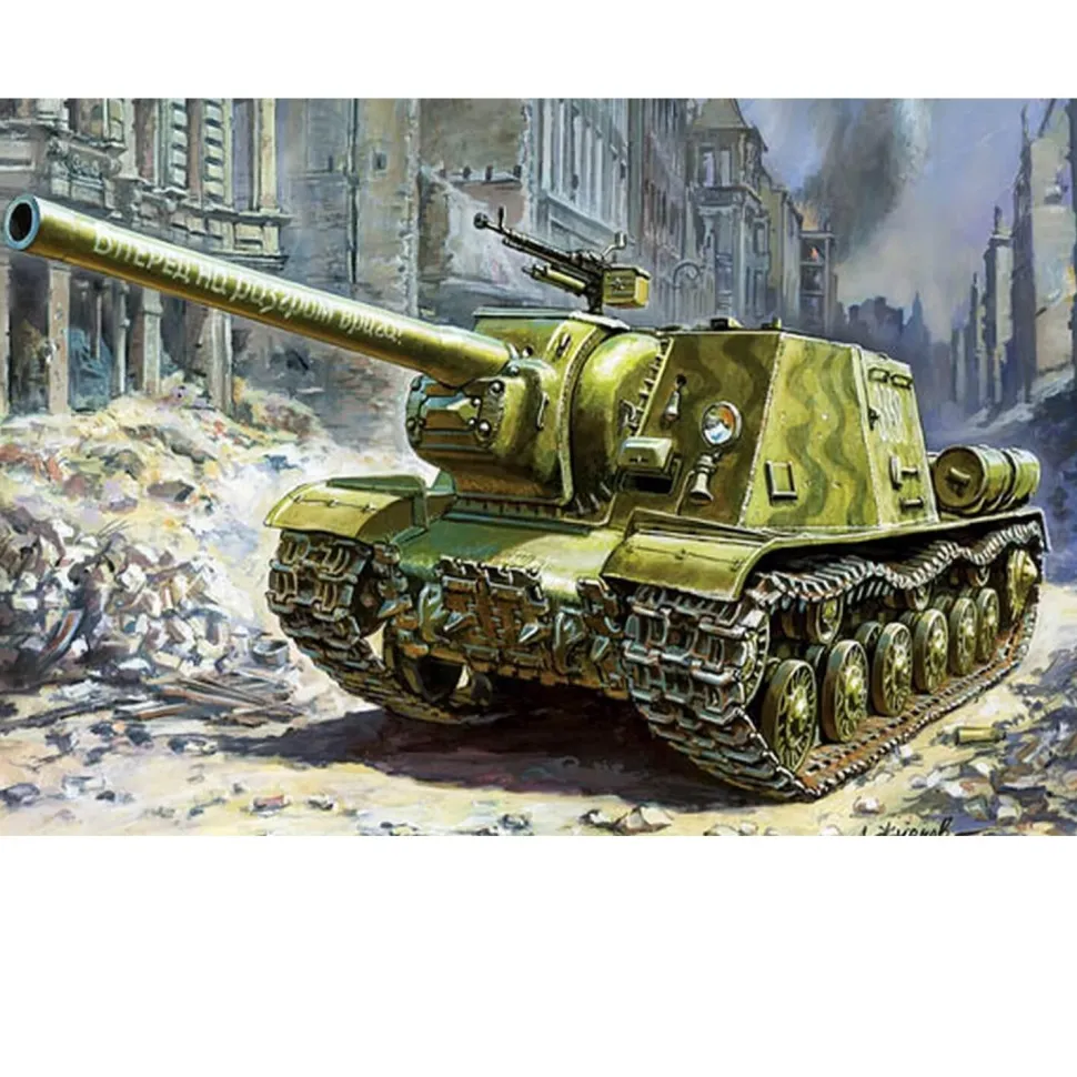 Maquette véhicule militaire : Canon Automoteur Russe Isu-122 - Zvezda