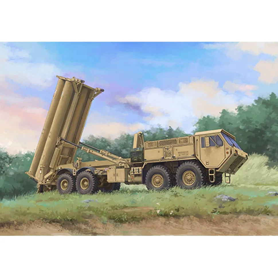 Maquette véhicule militaire : Défense de zone terminale à haute altitude (THAAD) - Trumpeter