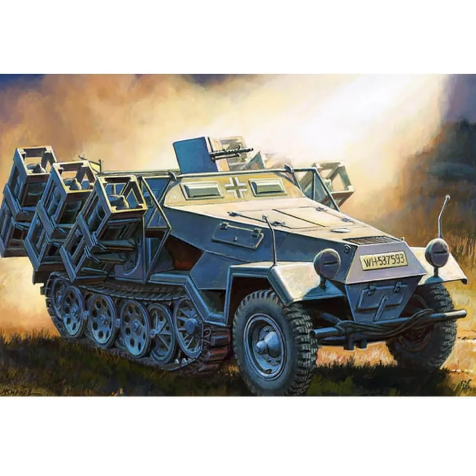 Maquette véhicule militaire : Sd Kfz 251/1 Stuka Fuss - Zvezda