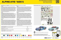 Maquette voiture : Alpine A110 - Heller