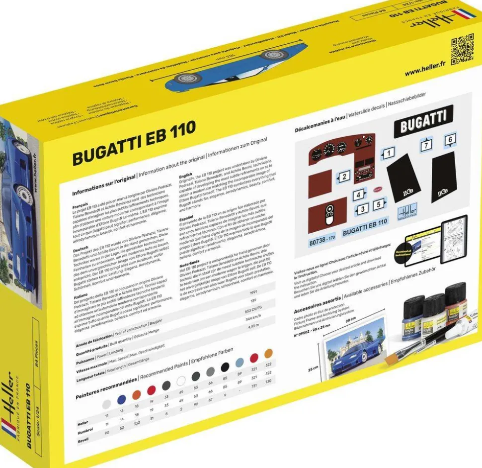 Maquette voiture : Bugatti Eb 110 - Heller