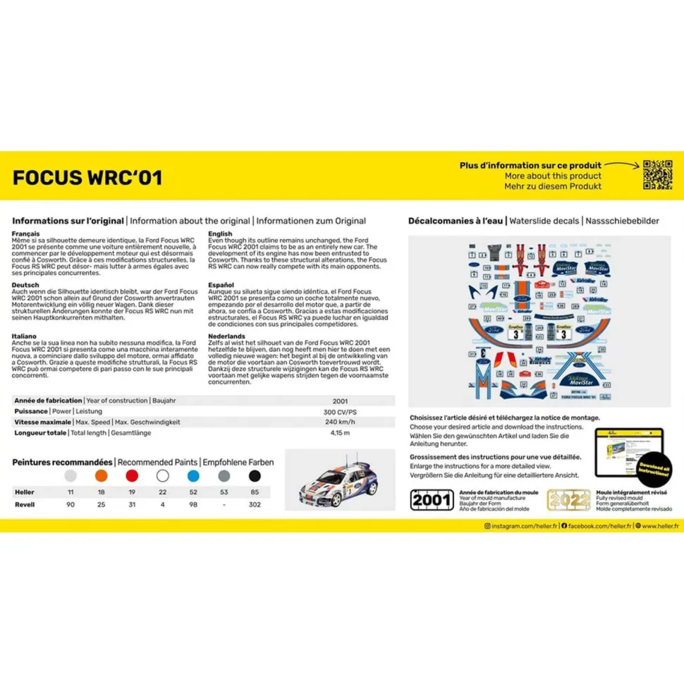 Maquette voiture : Ford Focus WCR 2001 - Heller