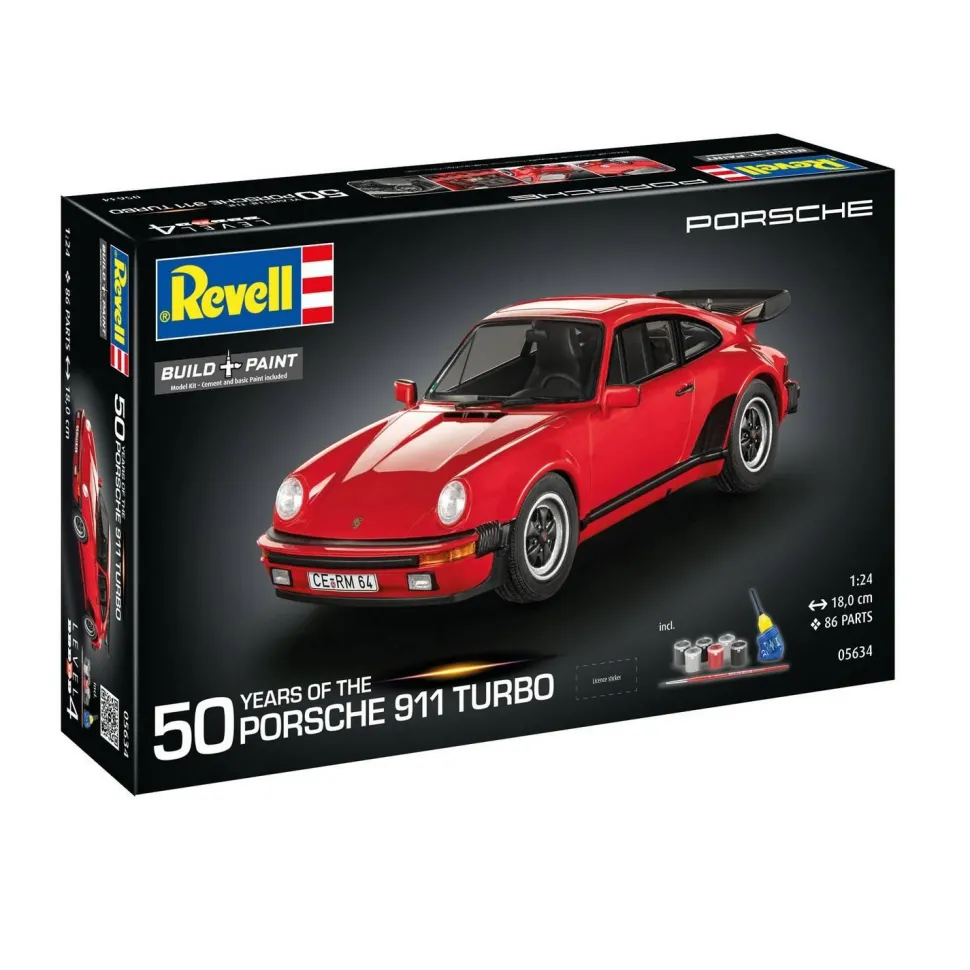 Maquette voiture : Gift Set Porsche 911 Turbo 50th Anniversary - Revell