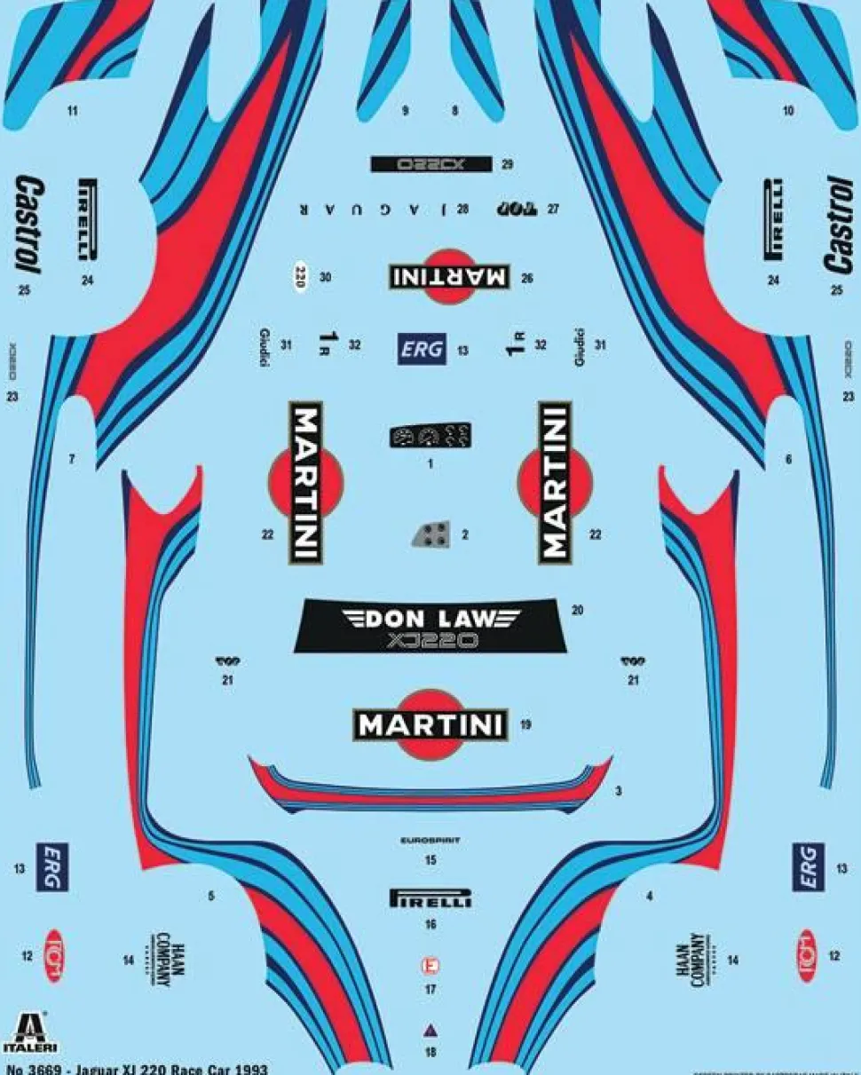 Maquette voiture : Jaguar XJ 220 Racing - Italeri
