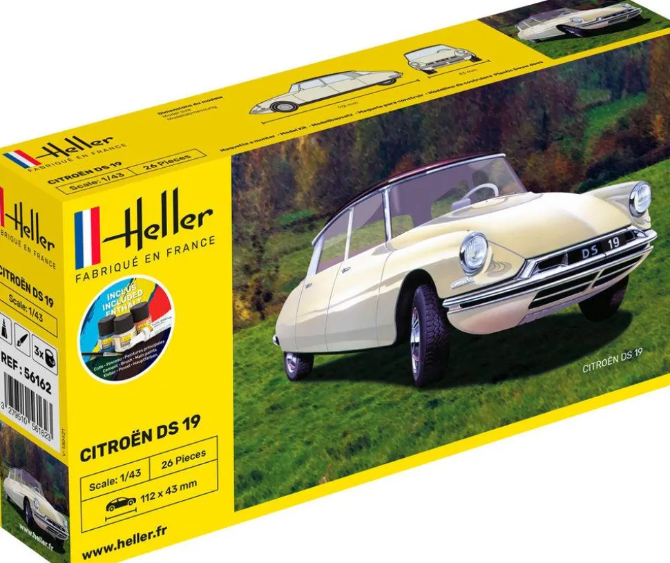 Maquette voiture : Kit : Citroën DS 19 - Heller
