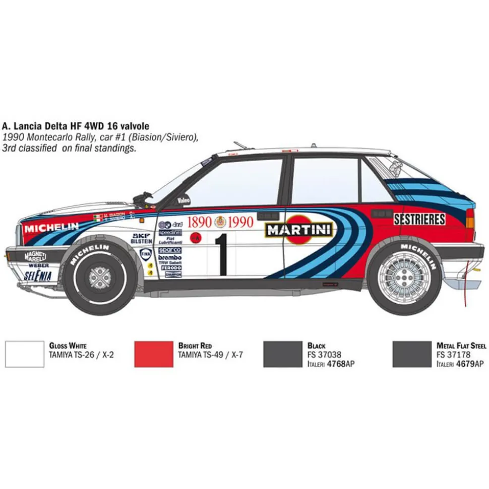 Maquette voiture : Lancia Delta HF Intégrale 16V - Italeri