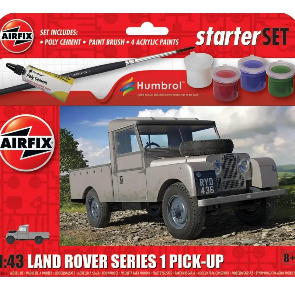 Maquette voiture : Land Rover Series 1 Pick-Up - Starter Set - Airfix
