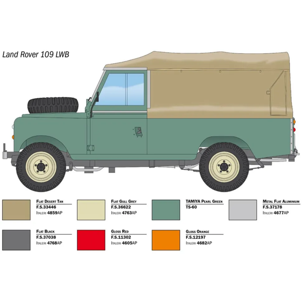 Maquette voiture : Land Rover 109 LWB - Italeri