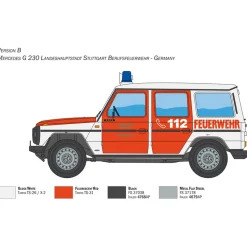Maquette voiture : Mercedes G230 Pompiers - Italeri