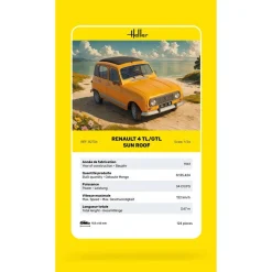 Maquette voiture : Renault 4 TL/GTL Sun Roof - Heller